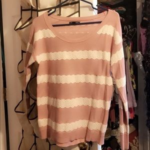 Pink and lace American Eagle Sweater